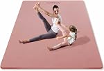YOTTOY Large Yoga Mat (75 * 52 * 1/2inch),Extra Wide TPE Exercise Mat,Non-Slip Workout Mat for Pilates, Fitness, Barefoot, Home Gym Studio with Strap and Towel