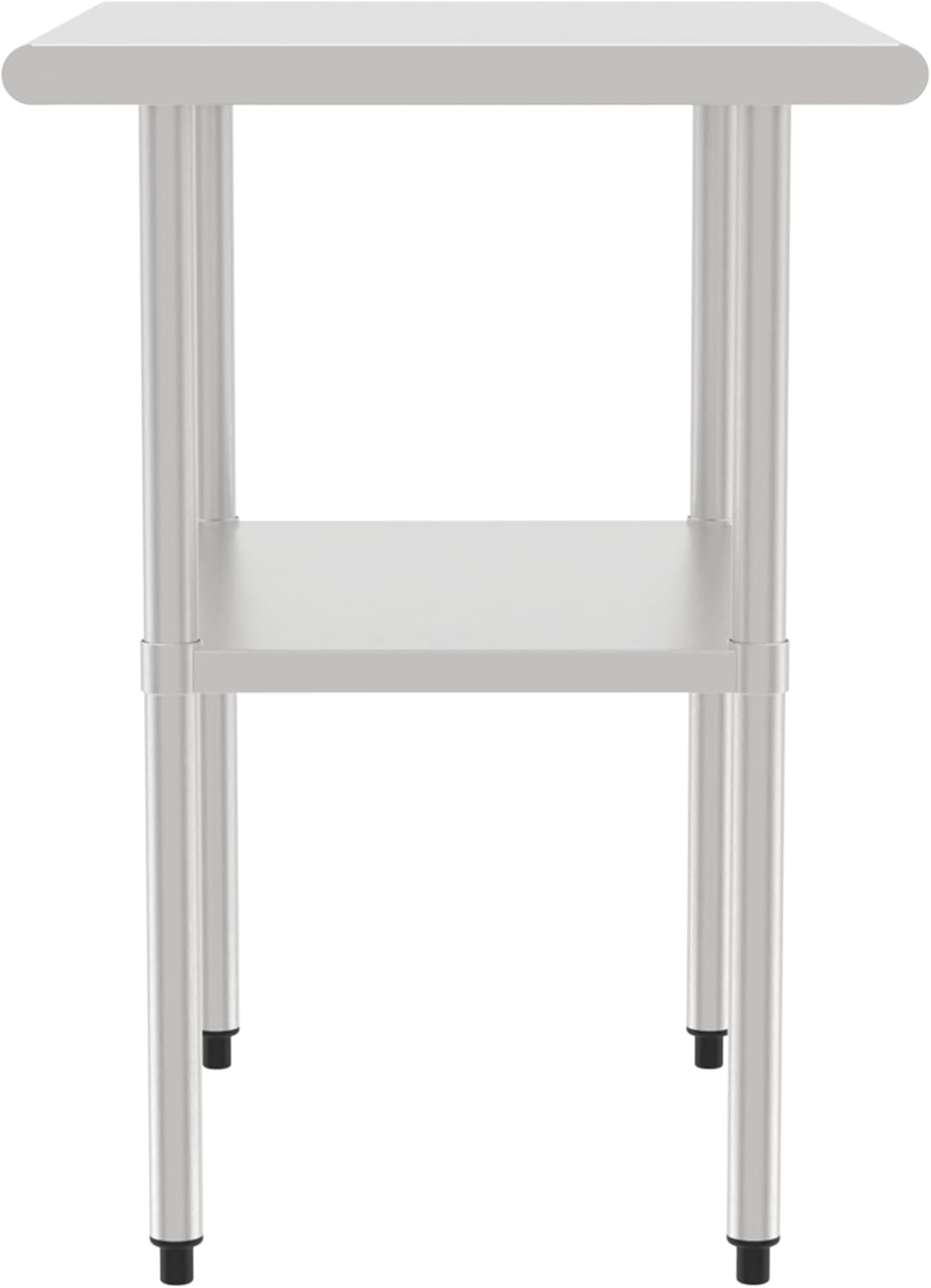 Stainless Steel Work Table with Undershelf,Flat Top Commercial Prep Table for Kitchen, Restaurant,Garage,Workshop,Durable,Scratch & Rust Resistant,Easy to Clean (1 Undershelf, 30'')