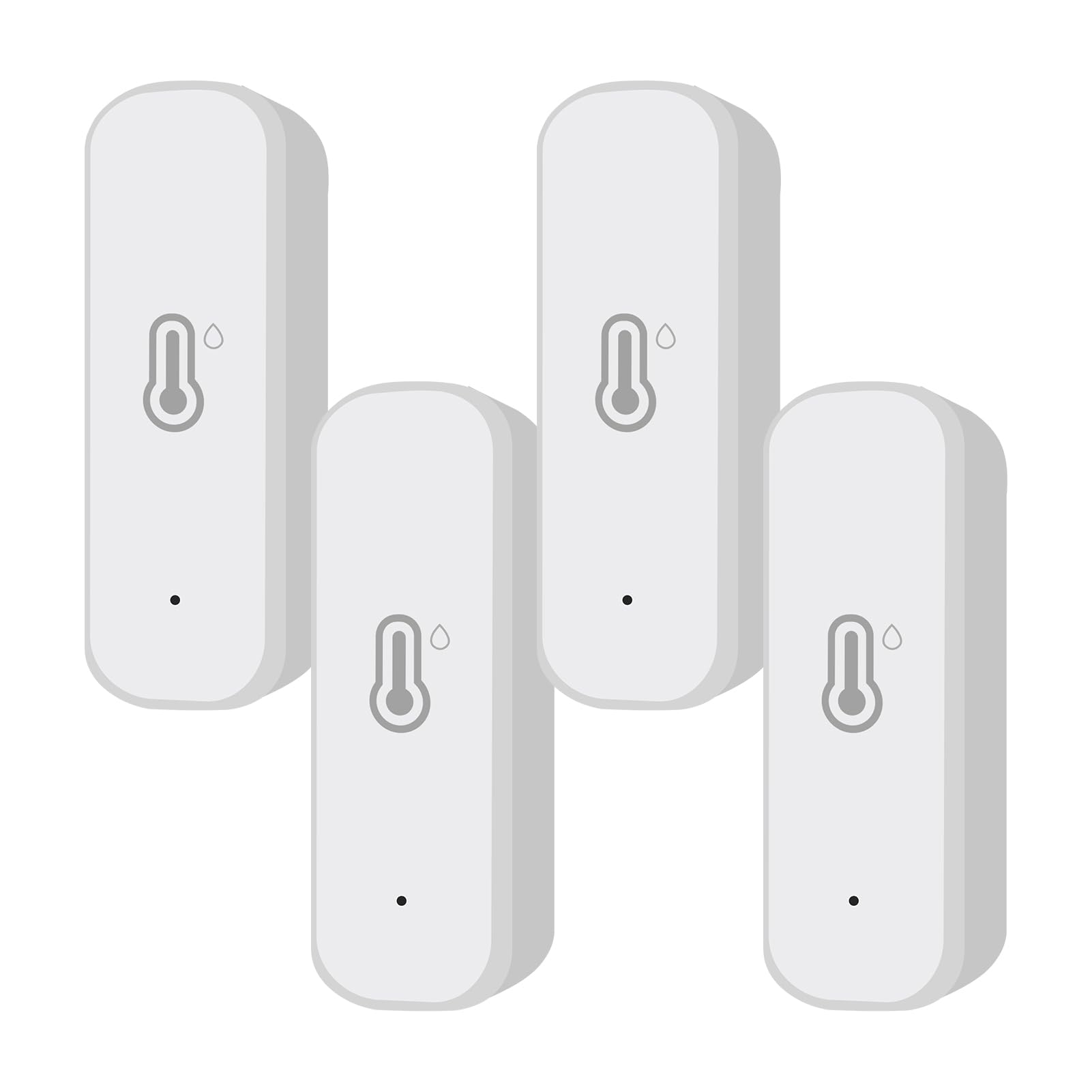 4 PCS capteurs hygromètre thermomètre, pour détecteur intelligent de température et d'humidité Zigbee, capteur d'intérieur sans fil autocollant avec Alarme de Notification D'application à Distance