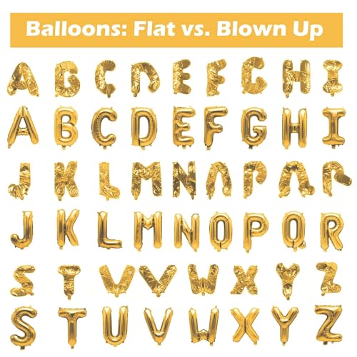 98 Pcs Gold Letter Balloons, Custom 3 Set A-Z Set for Personalizing Names & Phrases Party Supplies Banners - with 1 Set AEOLMPRST 20Pcs for Wedding/Birthdays/Annivs/Grads Party Banner Custom Phrase by GOKAKIE - Used condition - Image 4