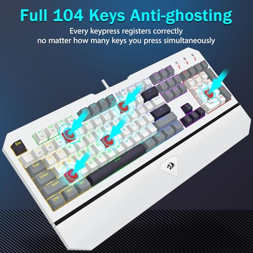 Clavier cadre en métal Redragon avec touches durables de jeu - 7