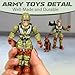 HAPTIME Toys for Boys, Army Men Action Figures, Boy Toys, Toy Soldiers with Weapons, Birthday Gift for Military Collectors (6Pcs Green)