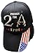 Protect The 2A 2nd Amendment 1791 USA Flag On Bill Embroidered Black Cap Hat