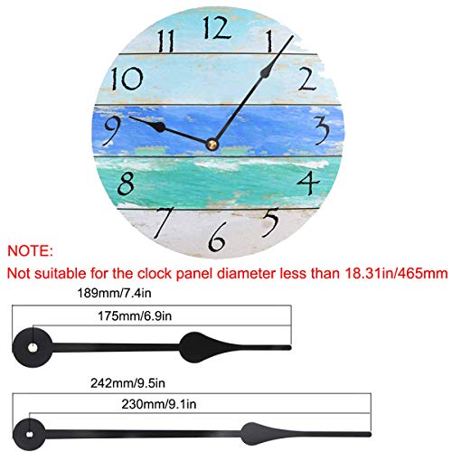 High Torque I Shaft Hands Quartz Diy Wall Clock Movement Mechanism With 9.1 Inch Long Spade Hand Battery Operated Repair Parts Replacement, 3/10 In Max Dial Thickness, 4/5 In Total Length #TOP2