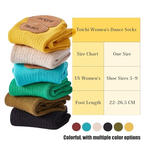 Toichi Women's Dance Socks – Non-Slip Grip Socks for Ballet, Modern & Classical Dance, Yoga & Indoor Training3