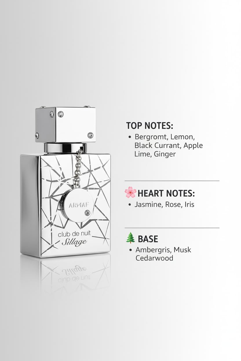 Armaf Club De Nuit Sillage Perfume Oil for Men, 0.67 Ounce/20 ml