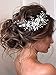 Unicra Silver Bride Wedding Hair Vine Flower Bridal Hair Piece Rhinestone Hair Accessories Crystal Headpieces Jewelry for Women and Girls