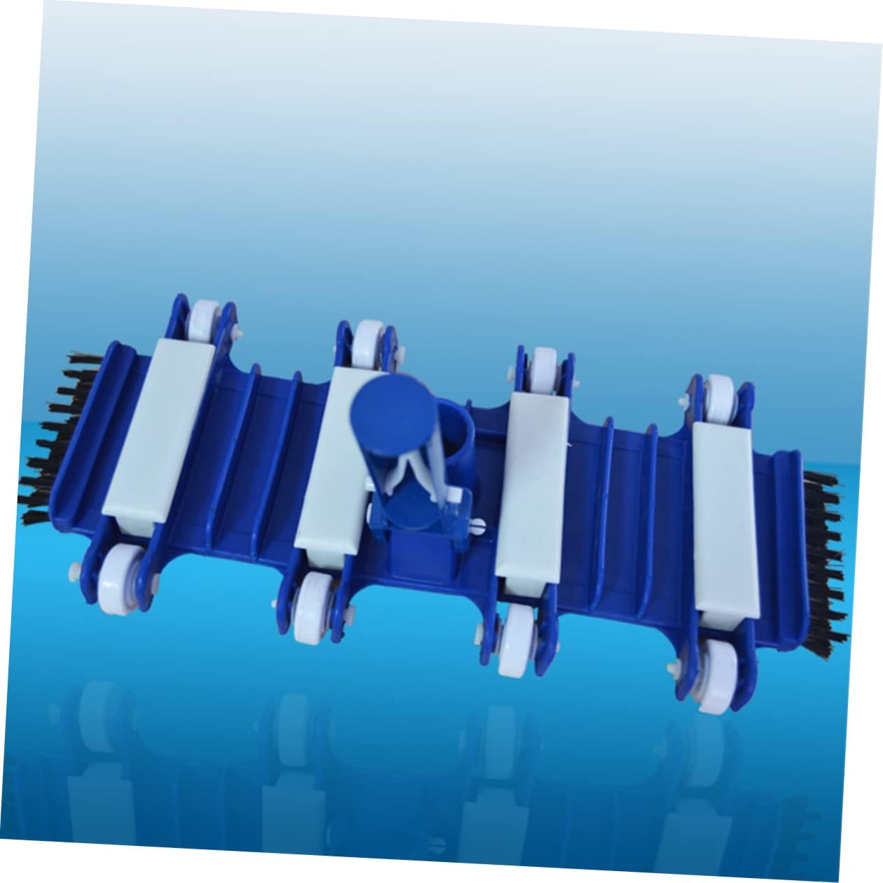 Yardwe Swimming Pool Vacuum Head Brush Cleaner Flexible Suction Tool for Efficient Pool Cleaning Design Reinforced Strip and Easy Maneuver Wheels