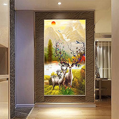 Broderie Diamond Painting Complet Cerf en Strass Cristal