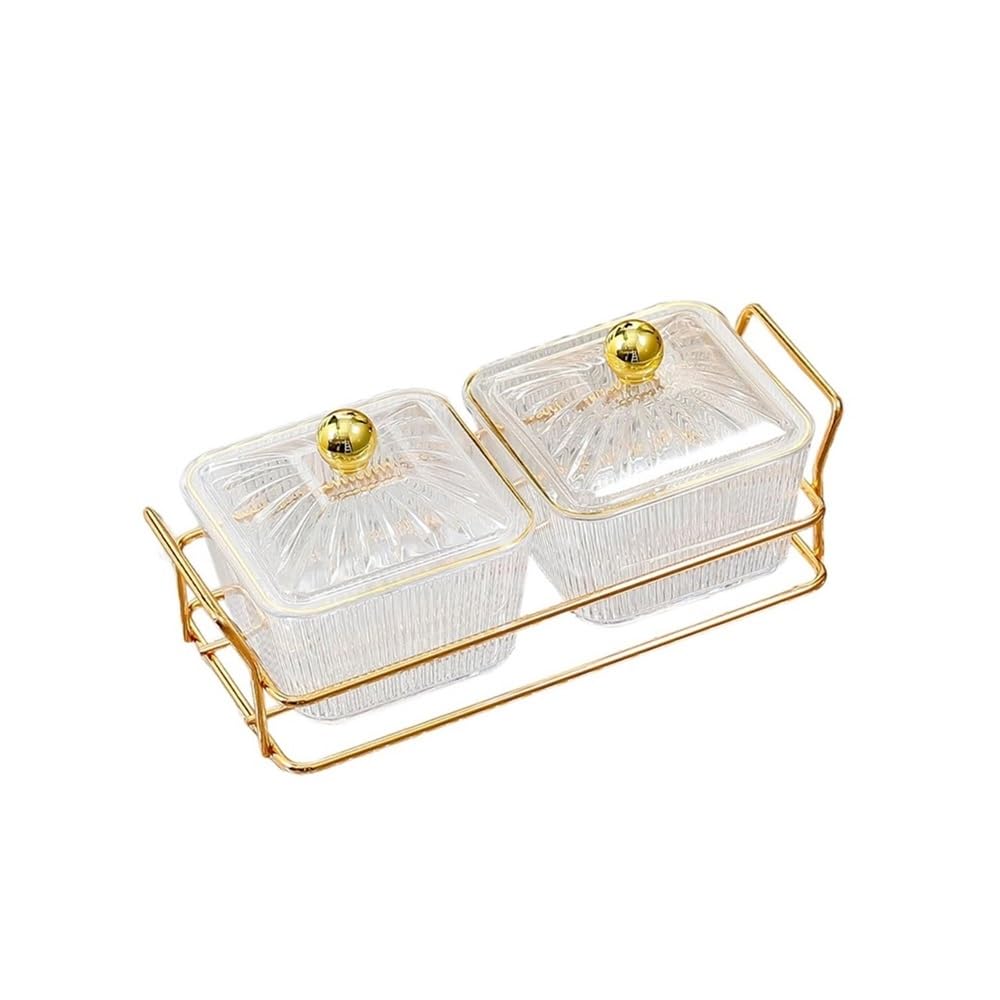 Cenz-888 Snack Dish Divided Serving Platter with Lid Appetizer Tray Snack Dishes Food Storage Box