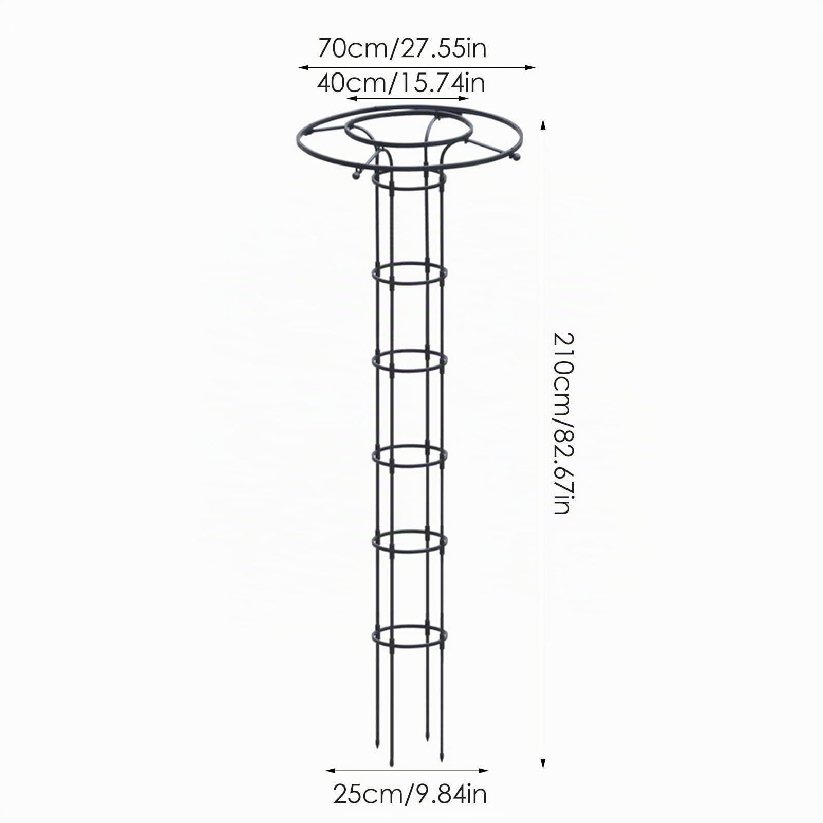Obélisque de Jardin | 210cm Tuteur Plant_e Grimpante | Treillis Fleur Soutien de Jardin en Forme de Tour pour Plan_tes Grimpantes