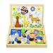 Produktbild InnooBaby Magnetisches Holzpuzzle, 100 Stück Doppelseitige Holzpuzzle, Magnetisches Holzspielzeug, Puzzle aus Holz, Pädagogische Lernspiel, Tolles Geschenk für Baby Kleinkinder ab 3 Jahre