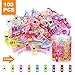 Produktbild Wisfox 100 Stück Nähen Clips Nähklammern 2.7X1X1.7 CM Perfekt für Nähen, Clips, Quilting Clips, Bastelklammern, Häkeln, Klammern. Mit PS Box Paket, Diverse 9 Helle Farben.