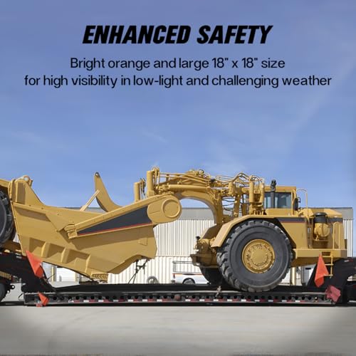 AOFCRELI Pacote com 4 bandeiras de segurança de malha revestida de vinil bandeira de aviso 45,7 cm x