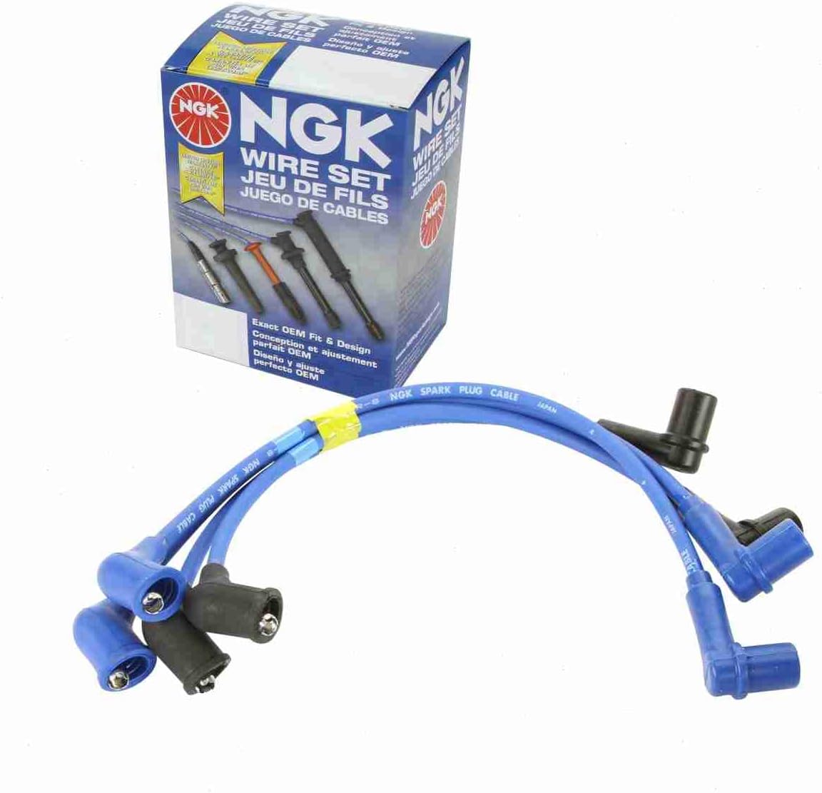 NGK Spark Plug Wire Set compatible with Mazda RX-8 1.3L R2 2004-2008