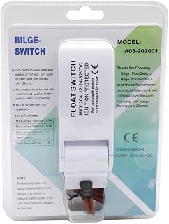 Automatic Bilge Pump Floating Switch, DC 12V 24V, Floating Switch Bilge Switch Flow Sensor for Automatic Electric Water Pump
