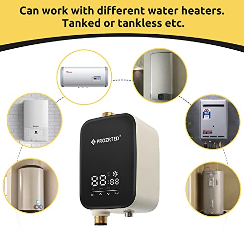 Prozrted Digital Smart Instant Hot Water Recirculating Pump Kit With Built-In Thermostat Timer Digital Screen Under Sink Recirculation Pump System Extremely Quiet Hbs24-12T thumb #8