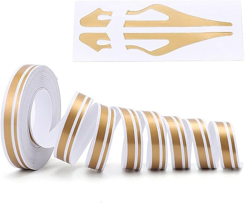 Fita Pinstriping Autrends em Vinil Autoadesivo, Dourado Fosco – 9,75 m