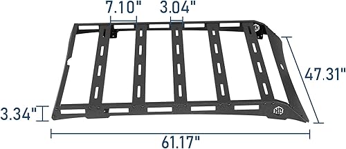 Miniatura 9 de Hooke Road Tacoma - Portaequipajes para techo de cabina doble para camioneta Toyota Tacoma 2005-2023 de 2 generación (solo cabina doble)