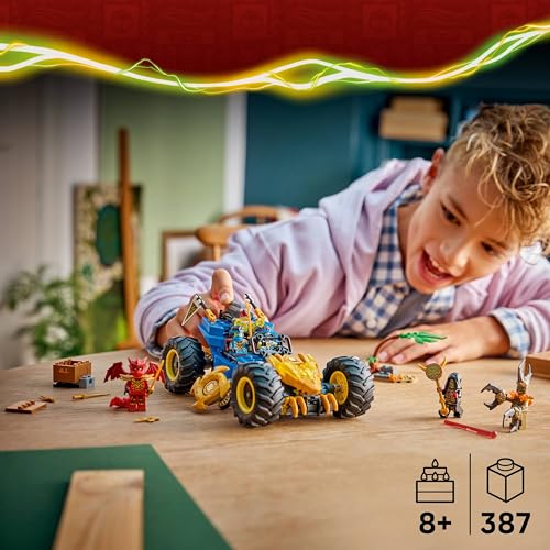 Image of LEGO NINJAGO Jay's Transforming Car - Ninja Car Toy - Building Set with 5 Minifigures - 71856
