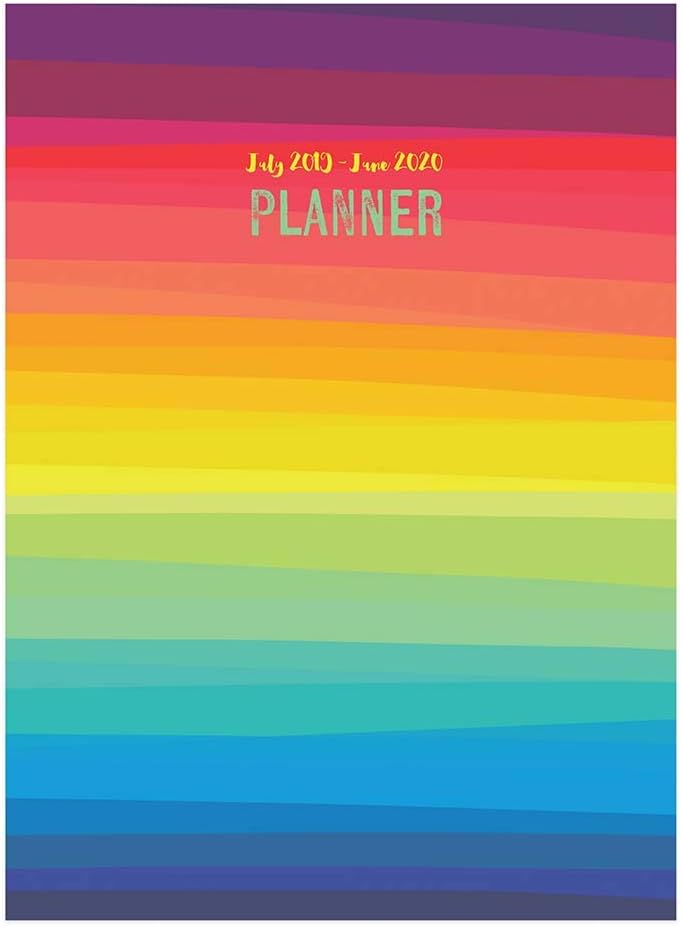 Rainbow Stripe Medium Monthly 2019 - 2020 Planner July 2019 - June 2020 (Academic School Year, Student Planner) Calendar – Engagement Calendar, April 15, 2019