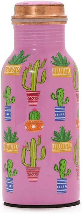 POPxo Copper Water Bottle, 600ml, Set of 1, Multicolour