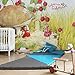 Produktbild Apalis Kindertapeten Vliestapeten Erdbeerinchen Erdbeerfee Unter dem Himbeerstrauch Fototapete Breit | Vlies Tapete Wandtapete Wandbild Foto 3D Fototapete für Schlafzimmer Wohnzimmer Küche | mehrfarbig, 94629