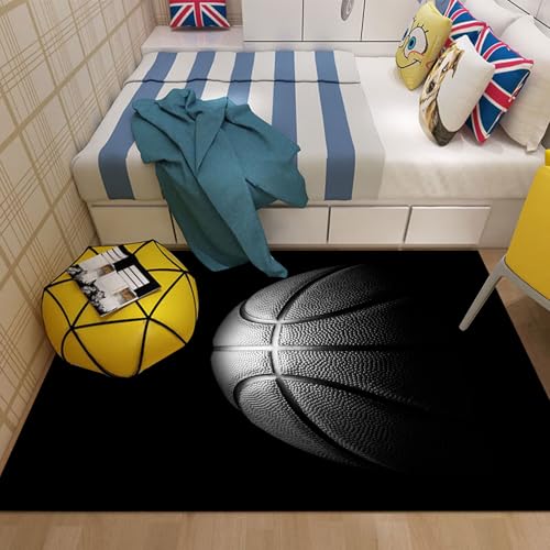 Tapete de área suave de baloncesto 2x3 pies negro miniatura 6