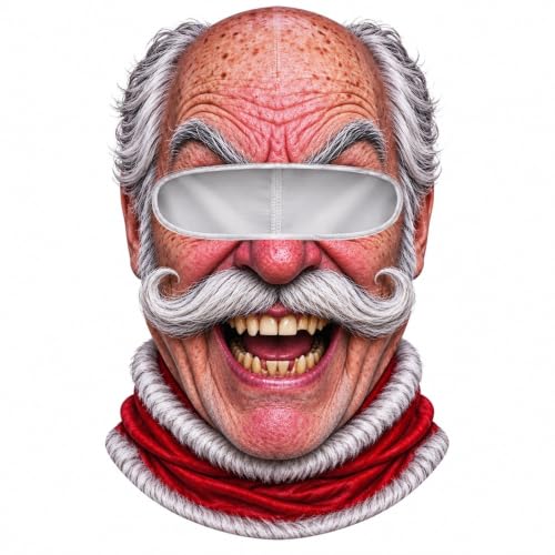 Funny Christmas Santa Ski Mask 3D Printed Realistic Balaclava - image 2