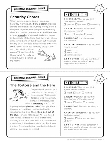 100 Task Cards: Figurative Language: Reproducible Mini-Passages With Key Questions to Boost Reading Comprehension Skills - Image 3