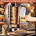 ALINGET Electric Plug-in Shawarma Kebab Knife, commercial Stainless Steel gyro knife，Precisely control the thickness 0~8mm/ 0-0.3 in，Doner Kebab Meat Slicer with 2 Blades-Wired Version