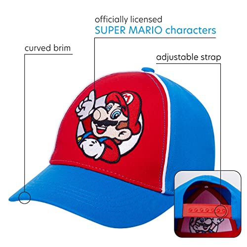 Nintendo Boys Super Mario Bros. Cotton Baseball Cap (Ages 4-7), Size 4-7, Super Mario Bros #TOP1