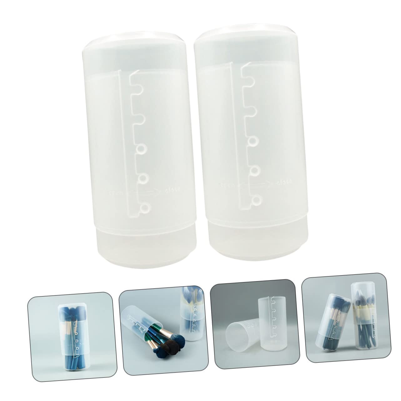STOBAZA 6 Piezas Cubo de brochas de Maquillaje retráctil Cepillo de Escritorio Soporte para brochas de Maquillaje Organizador Mesa Escritorio Soporte brochas Maquillaje portalápiz portátil