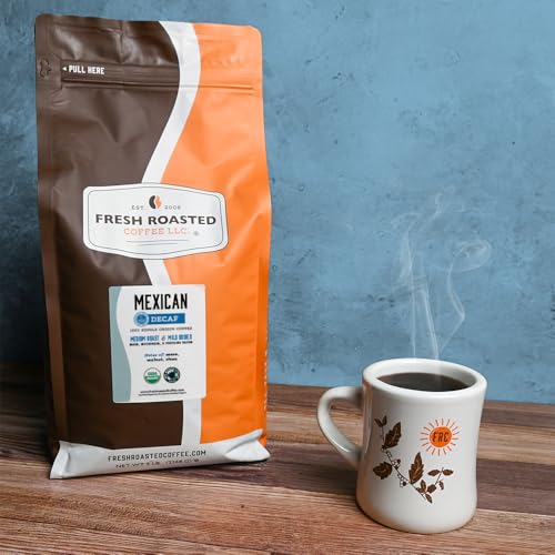 Image of Fresh Roasted Coffee, Organic Mexican Water-Processed Decaf Drip Ground Coffee, Medium Roast, USDA Organic, 3rd Party Tested for Mold, Mycotoxin & Pesticides, 100% Single Origin, Kosher, 5 lb (80 oz)