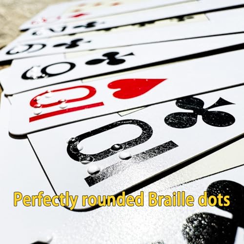 Cartas de braille para jugar póker, plástico resistente miniatura 2