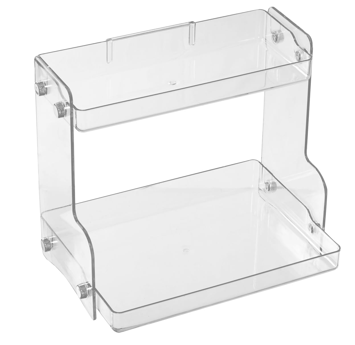 Theona 2-Tier Countertop Organizer Rack for Bathroom, Kitchen & Vanity | Multipurpose Storage Shelf for Cosmetics, Skincare, Spices, Office Supplies | Space Saving Desktop Organizer (Clear)-picture-21