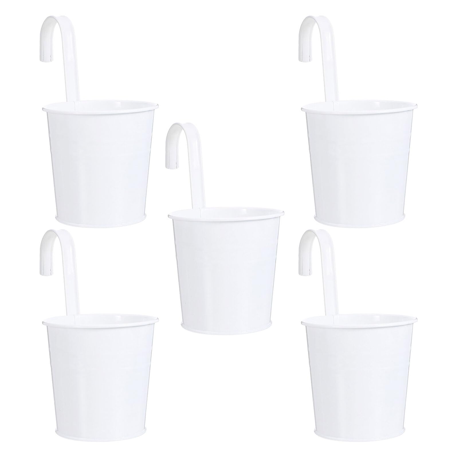 Pots de fleurs pour plantes succulentes suspendus en métal blanc sans trous