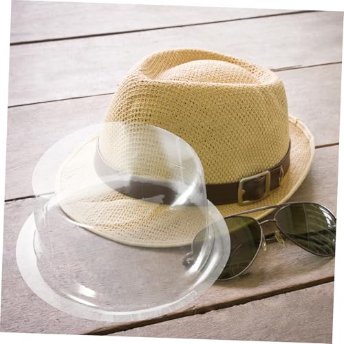 10pcs PVC Plastic Hat Shaper Inserts for Round and Flat Top Hats Maintain Shape and Display Versatile Support for Fedoras Straw and Jazz Transparent4