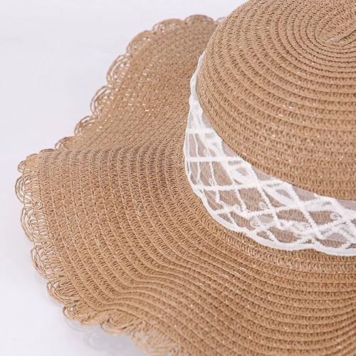 Sombrero de verano transpirable de paja para mujer miniatura 3