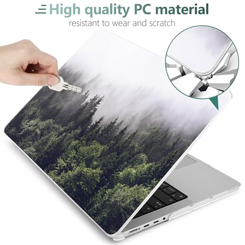 DONGKE Case for MacBook Pro 14 Inch (2026-2021 Release, M5 M4 M3 M2 M1 Pro/Max Chip), Plastic Slim Hard Shell Protective Cover with Keyboard Cover & Screen Protector, Forest by DONGKE - Image 7