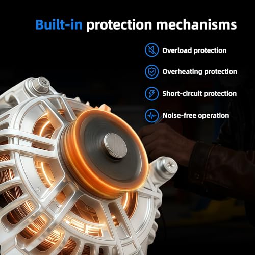 373002E721 Alternator Compatible with Hyundai Elantra 2017-2020 2.0L & Kia Forte 2017-2023 Alternator Replacement for 11934,11934N,61001473 12V 150A 6-Groove Pulley by DENSLELE - Used condition - Image 5
