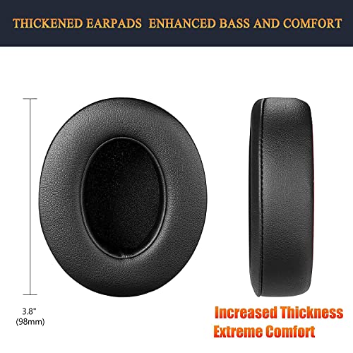 Solowit Replacement Ear Pads Cushions For Beats Studio 2 & Studio 3 Wired & Wireless Headphones, Earpads With Soft Protein Leather, Noise Isolation Memory Foam - Black #TOP3