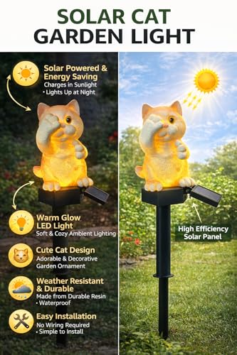 Image of CBK CAT Garden Solar Lights Outdoor Cute Bird LED Decorative Waterproof Garden Stake Lights, Lawn Lamp Light for Garden, Balcony, Patio, Yard Landscape Lighting