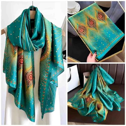 Acotavie Scarfs for Women Fashion Scarves Long Floral Pattern Scarf Headscarf Lightweight Sunscreen Shawls2