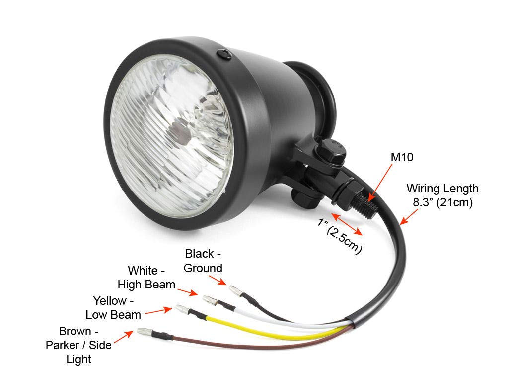 4.5 Vintage LED Motorcycle Front Headlight Headlamp High / Low Beam Round Lamp 4.5 Vintage LED Motorcycle Front Headlight Headlamp High / Low Beam Round Lamp