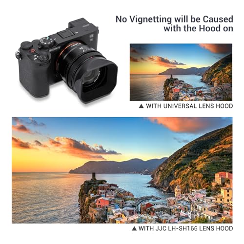 Image of JJC Lens Hood for Sony FE 24mm f2.8 G, FE 50mm F2.5 G, FE 40mm F2.5 G Lens | Metal Material, Square, for Sony SEL24F28G SEL50F25G SEL40F25G Lens, Replaces Sony ALC-SH165 ALC-SH166 Lens Hood