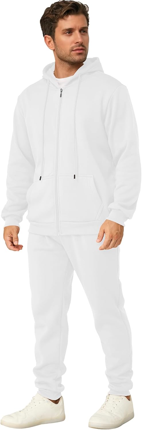 Mens Sweatsuits 2 Piece Casual Full Zip Tracksuits Zip Up Hoodie and Sweatpants Set Athletic Sweat Suits - Image 4