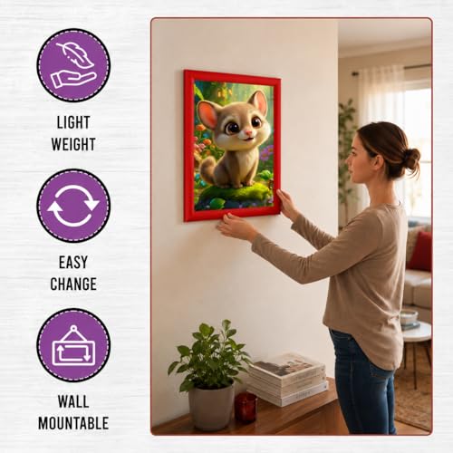 SECO 25mm Mitred Snap Frame, 11"x17", Red (SN1117RED), 11" X 17" by SECO - Image 3