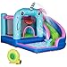 Produktbild Outsunny Aufblasbare Hüpfburg mit Gebläse, Wasserspielcenter inkl. Sicherheitsnetz, Wasserrutsche, Spielburg Wasserpark für Kinder 3 bis 8 Jahre, 330 x 280 x 200cm