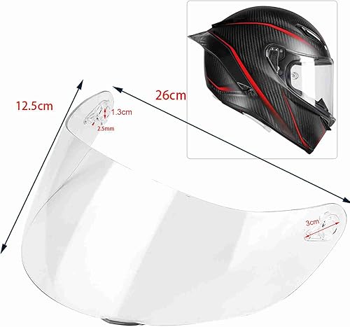 Miniatura 2 de Repuesto de protector facial para casco de motocicleta, visera de casco de motocicleta compatible con AGV K1 K1S K3 SV K5 K5S protección UV